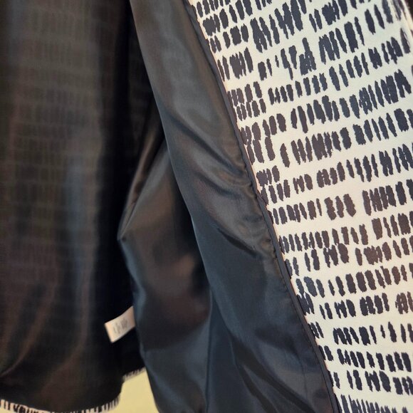 NWT -- Calvin Klein Women’s Plus 18W Black & White Printed Open Front Blazer - Picture 4 of 13